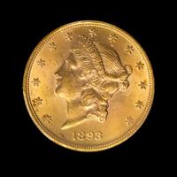 A United States 1893 Liberty Head $20 Gold Coin