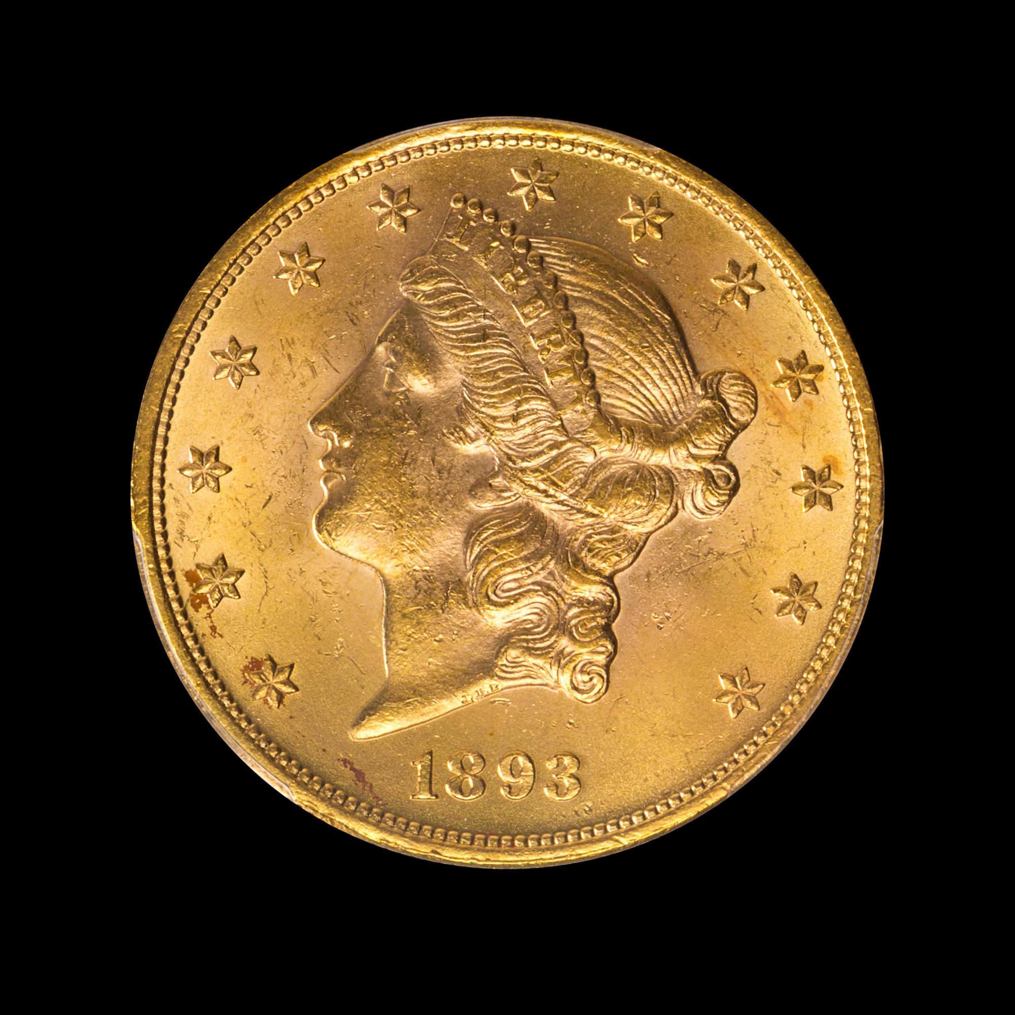 A United States 1893 Liberty Head $20 Gold Coin