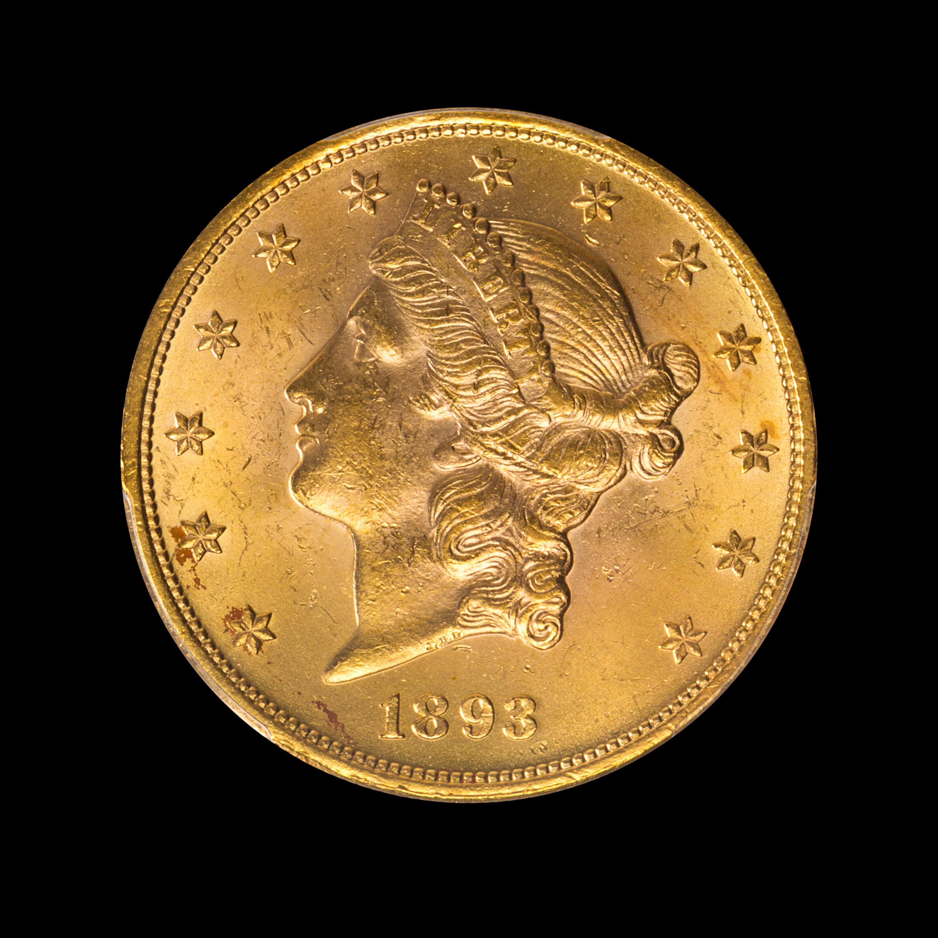 A United States 1893 Liberty Head $20 Gold Coin