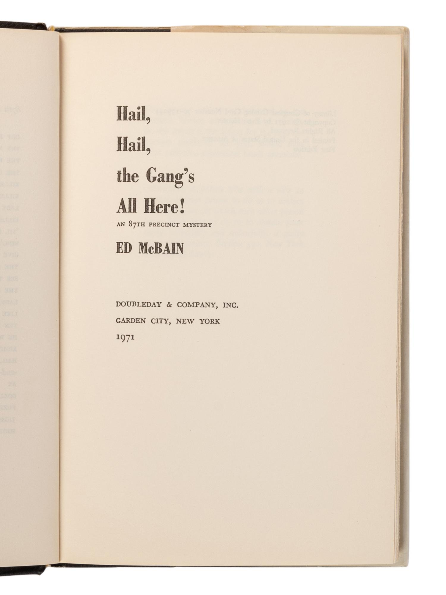 HUNTER, Evan (“Ed McBain”) (1926-2005). A group of 23 works by Hunter from the 87th Precinct Novels series, MOST FIRST EDITIONS, MANY SIGNED, comprising: