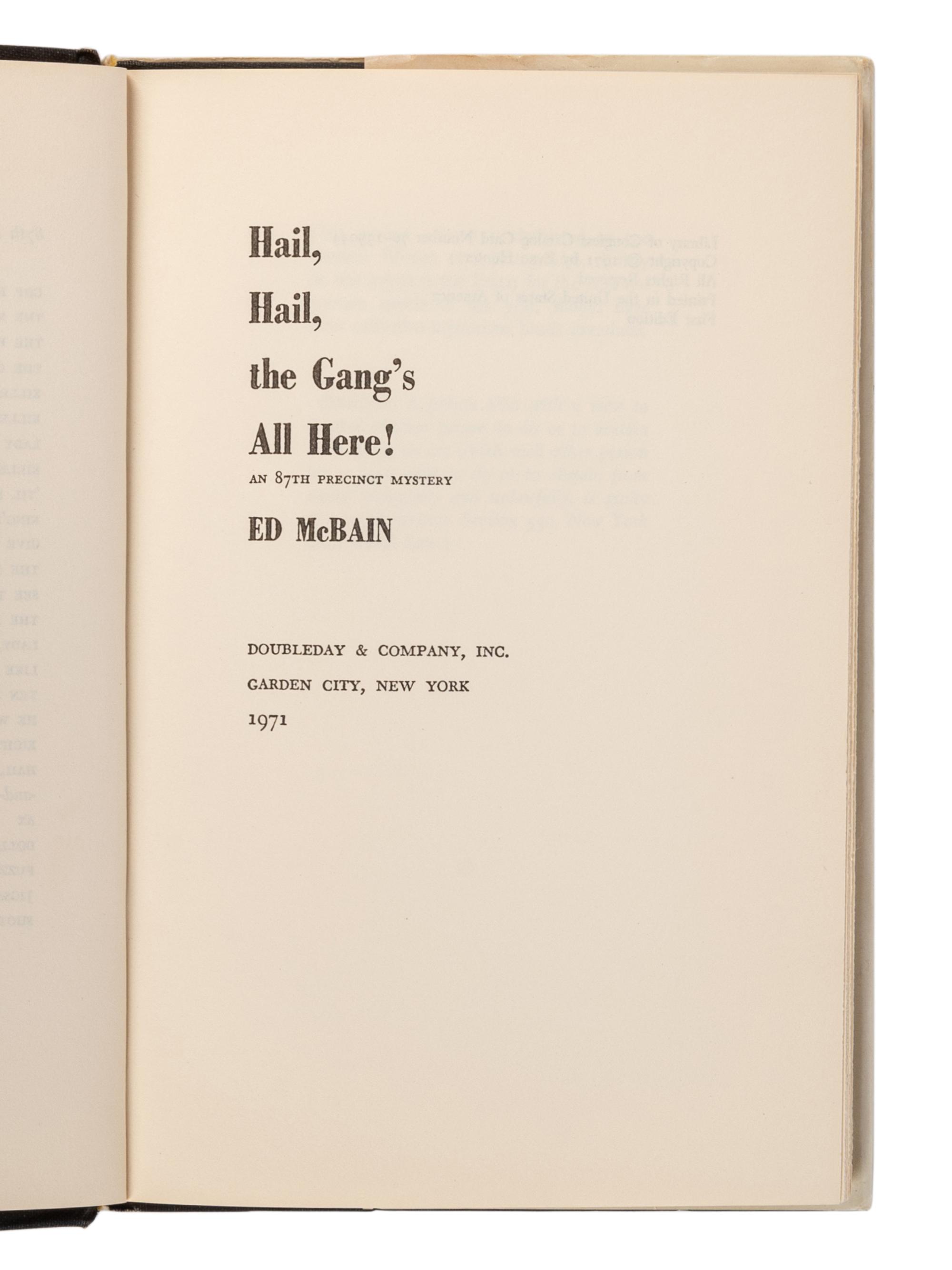 HUNTER, Evan (“Ed McBain”) (1926-2005). A group of 23 works by Hunter from the 87th Precinct Novels series, MOST FIRST EDITIONS, MANY SIGNED, comprising: