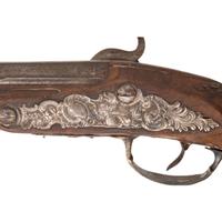 A Pair of Silver Mounted French Percussion Pistols
