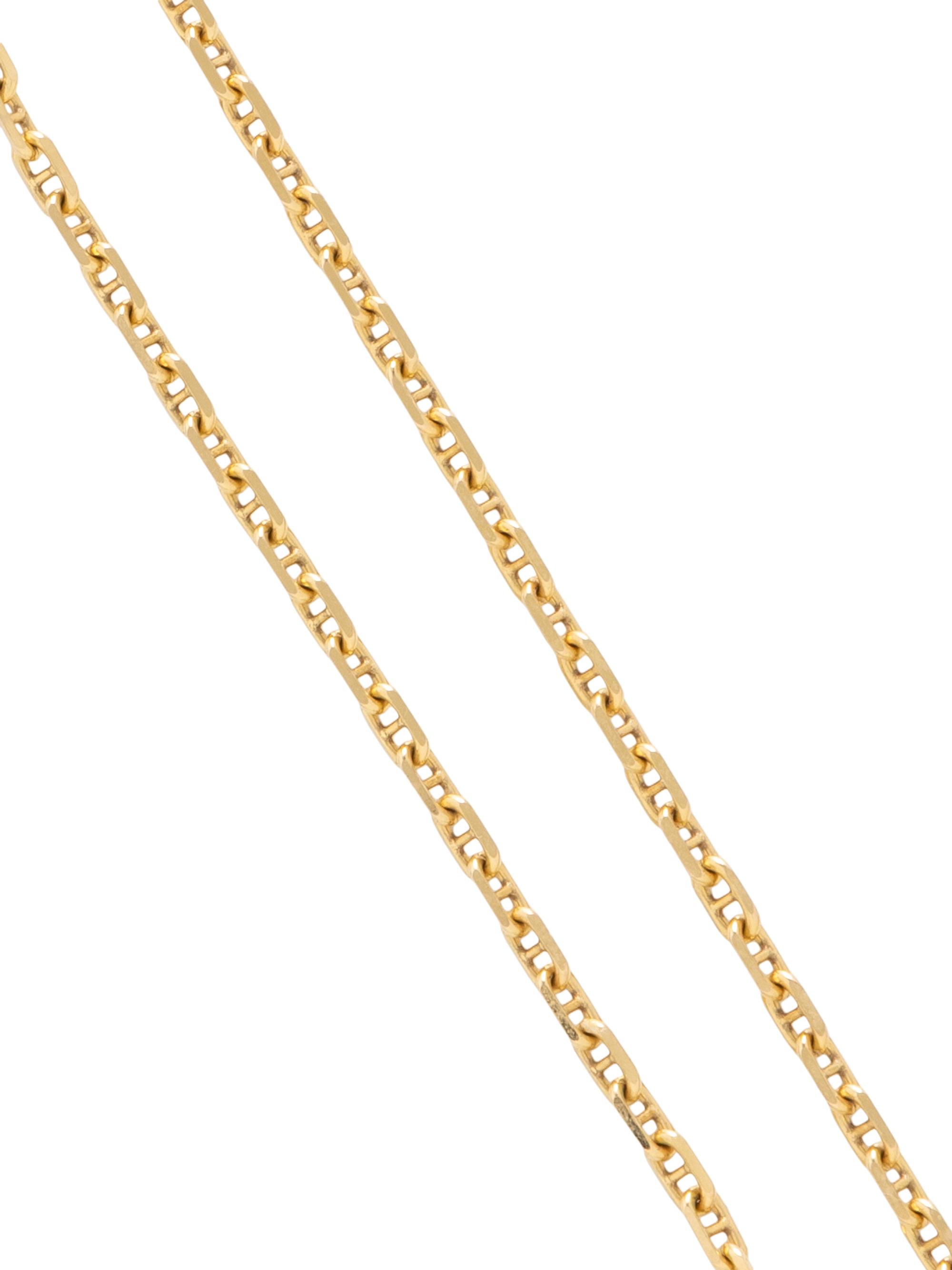 YELLOW GOLD MARINER CHAIN NECKLACE