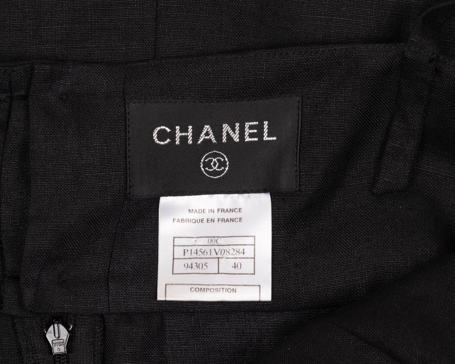 Chanel Linen Spaghetti Strap Dress, Cruise 2000