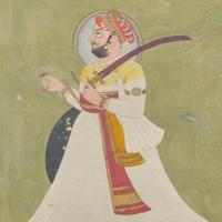 A Portrait of a Maharaja, India, Rajasthan, Jodhpur Style, Second Half of 19th Century 十九世紀下半葉 拉賈斯坦齋普爾派國王肖像