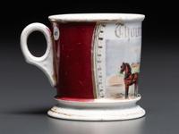 An Oil Cloth and Linolium Salesman's Occupational Shaving Mug