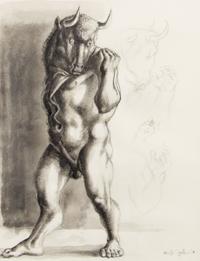 Michael Ayrton, (British, 1921-1975), Minotaur Erect, 1974
