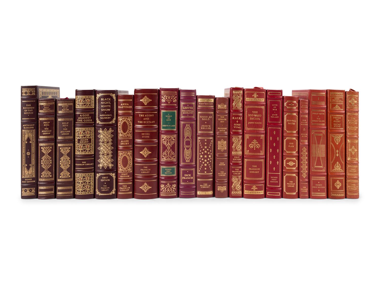 [BINDINGS]. [FRANKLIN LIBRARY]. A group of 51 works in 52 volumes published by the Franklin Library, including: