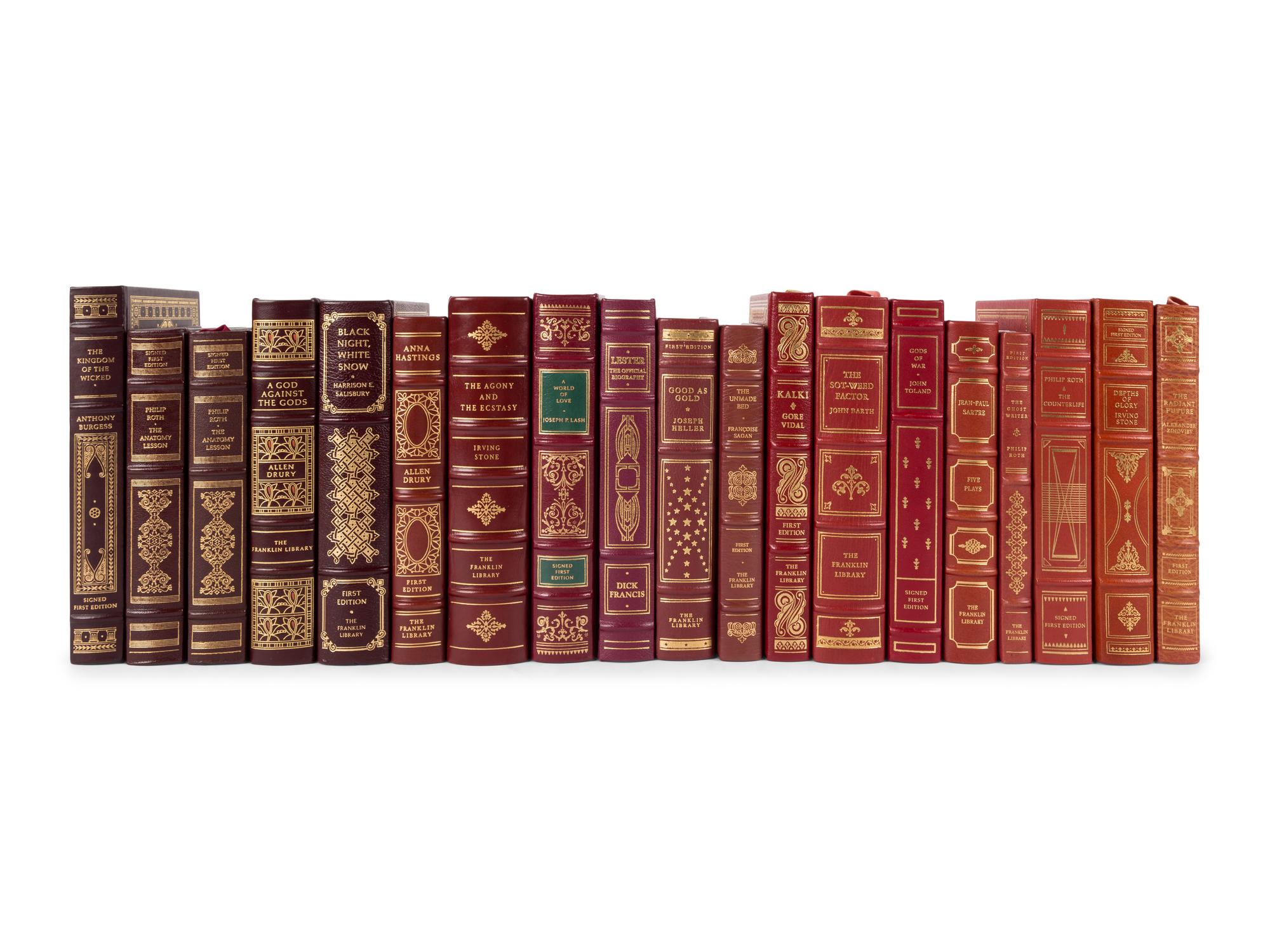 [BINDINGS]. [FRANKLIN LIBRARY]. A group of 51 works in 52 volumes published by the Franklin Library, including: