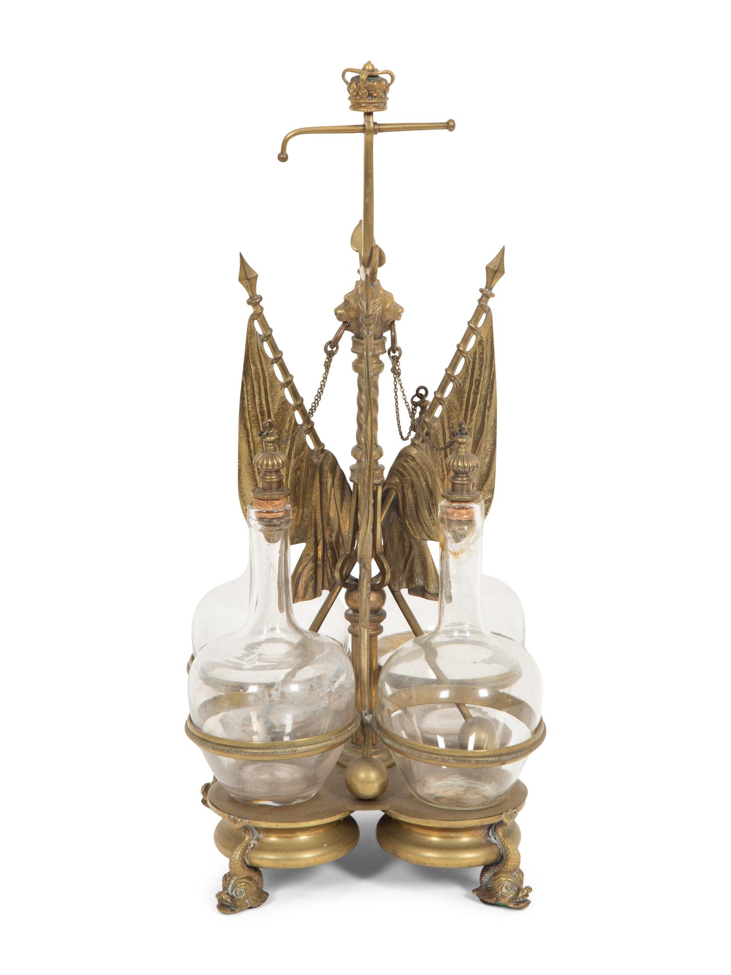 A Regency Gilt Bronze Tantalus Stand