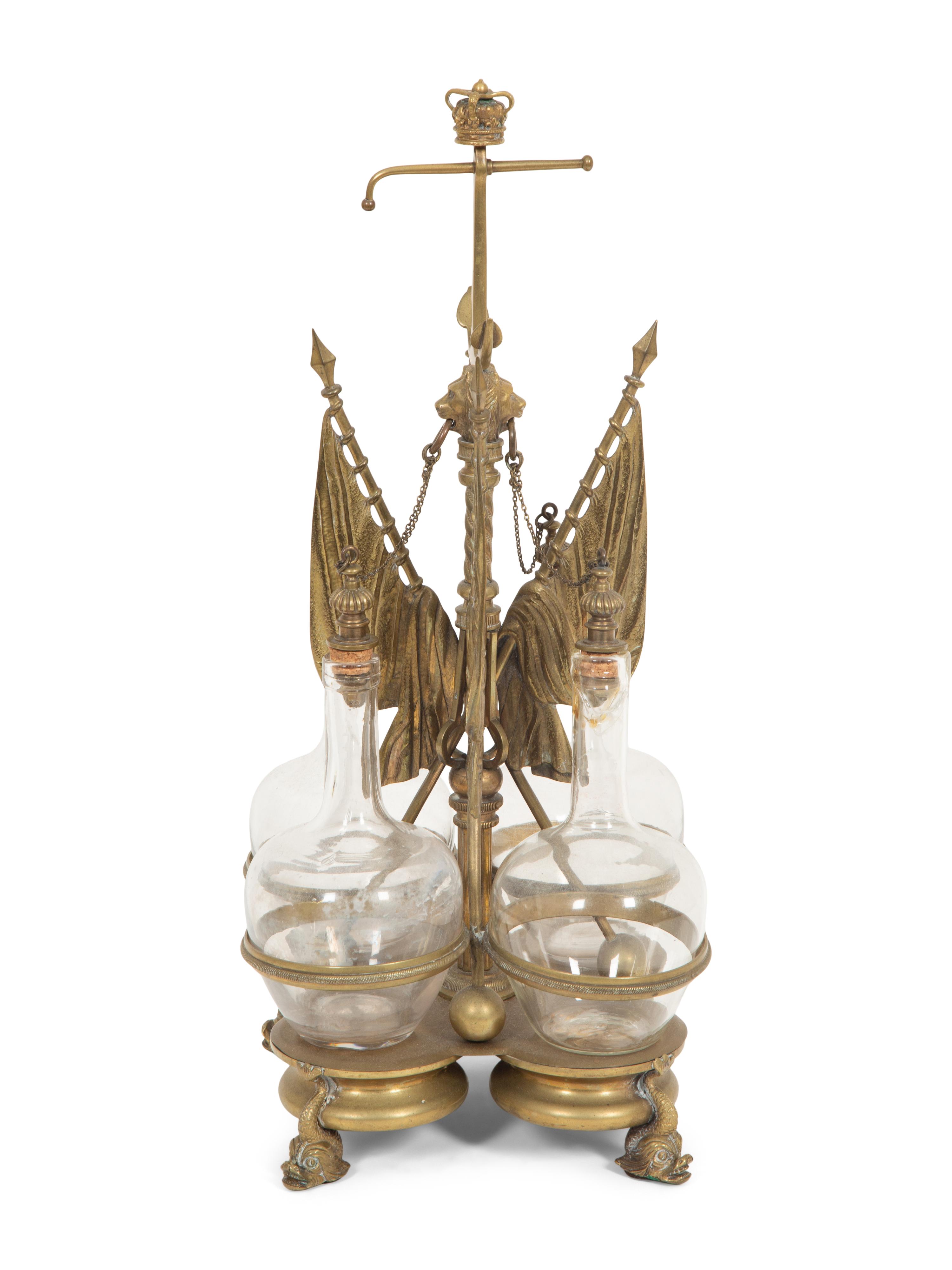 A Regency Gilt Bronze Tantalus Stand