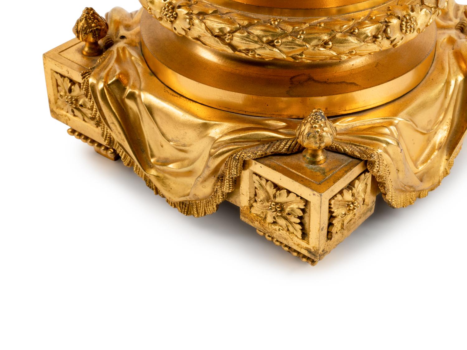 A Louis XVI Style Gilt-Bronze-Mounted Marble Urn