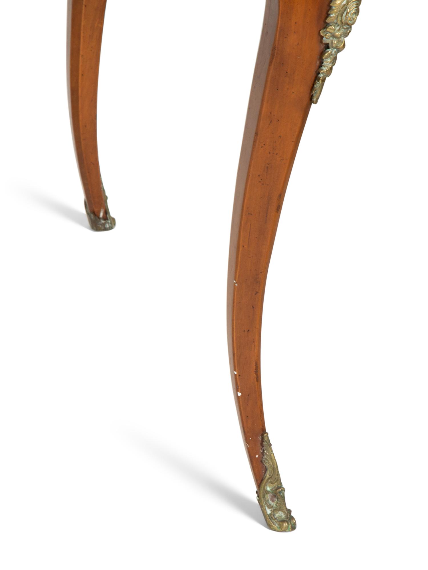 A Louis XV Style Gilt Metal-Mounted Fruitwood Bureau Plat