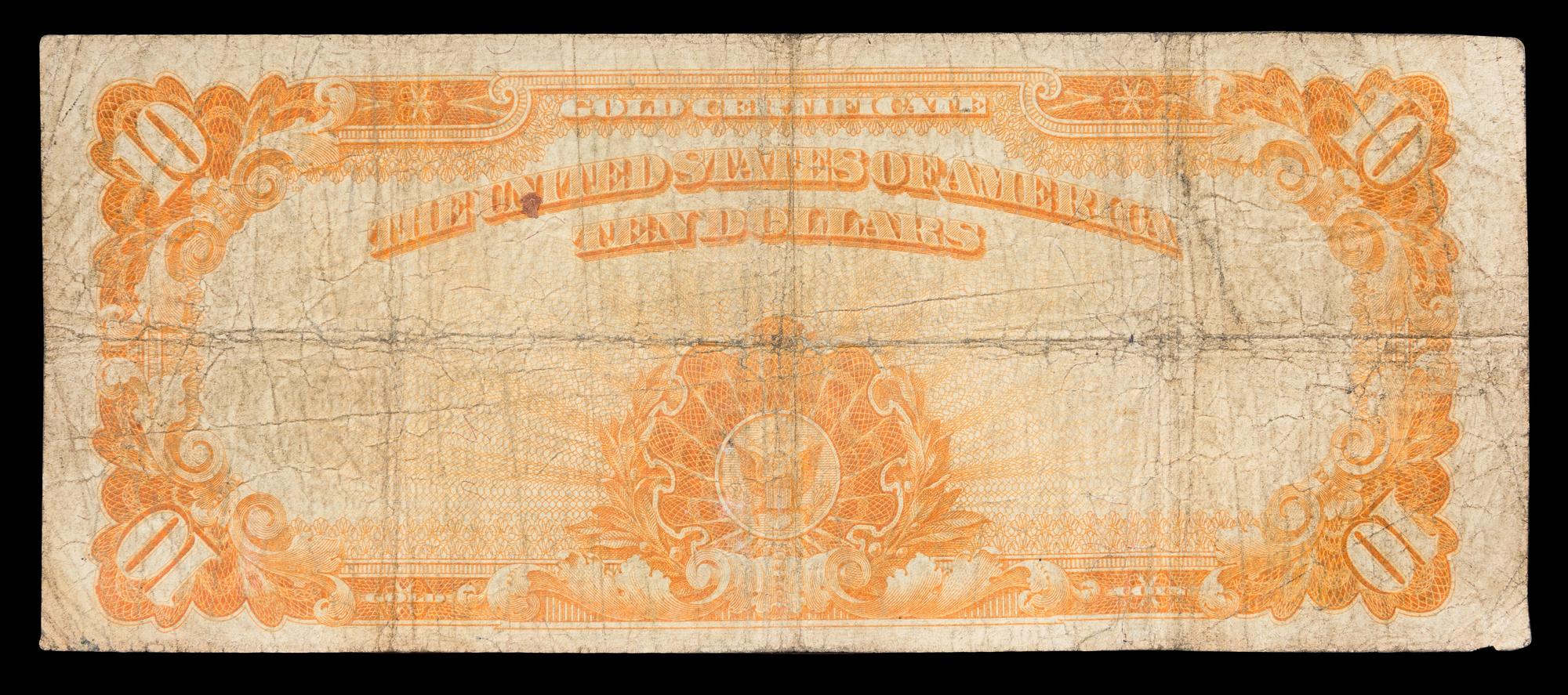 A United States 1922 $10 Gold Certificate