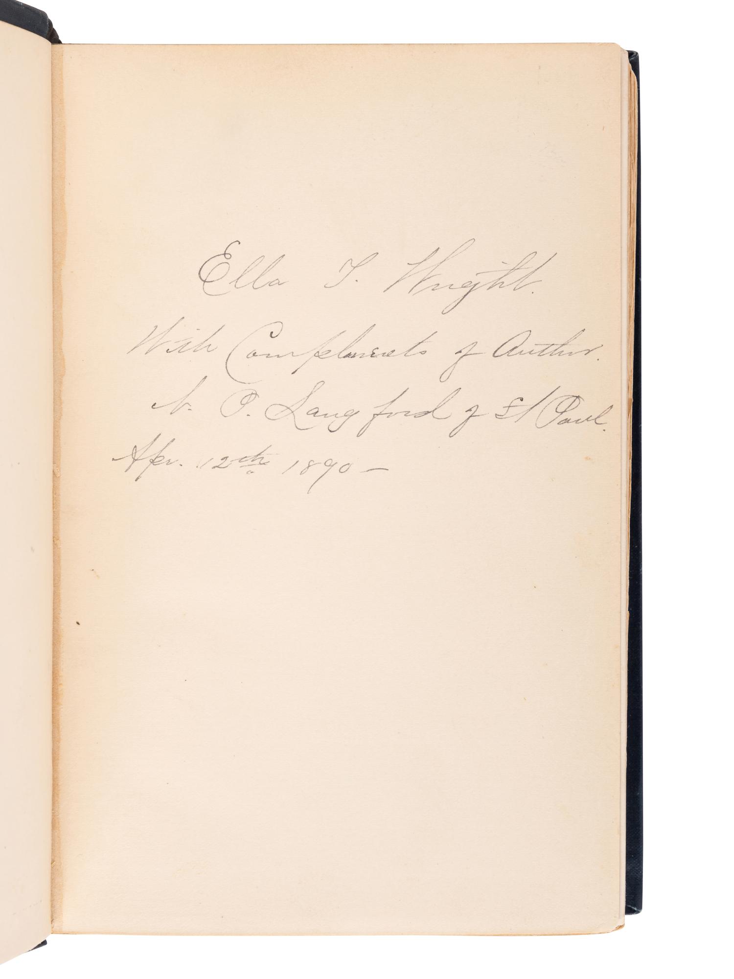 LANGFORD, Nathaniel Pitt (1832-1911). Vigilante Days and Ways. The Pioneers of the Rockies. The Makers and Making of Montana, Idahow, Oregon, Washington, and Wyoming . Boston: J. G. Cupples, 1890.