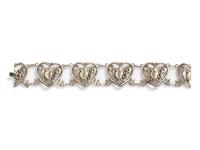 A Sterling Silver Heart Link Bracelet, Norseland,