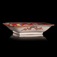 A Japanese-Enameled Tianqi-Marked Square Porcelain Dish