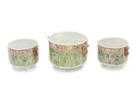 Three Chinese Export Porcelain Cache Pots