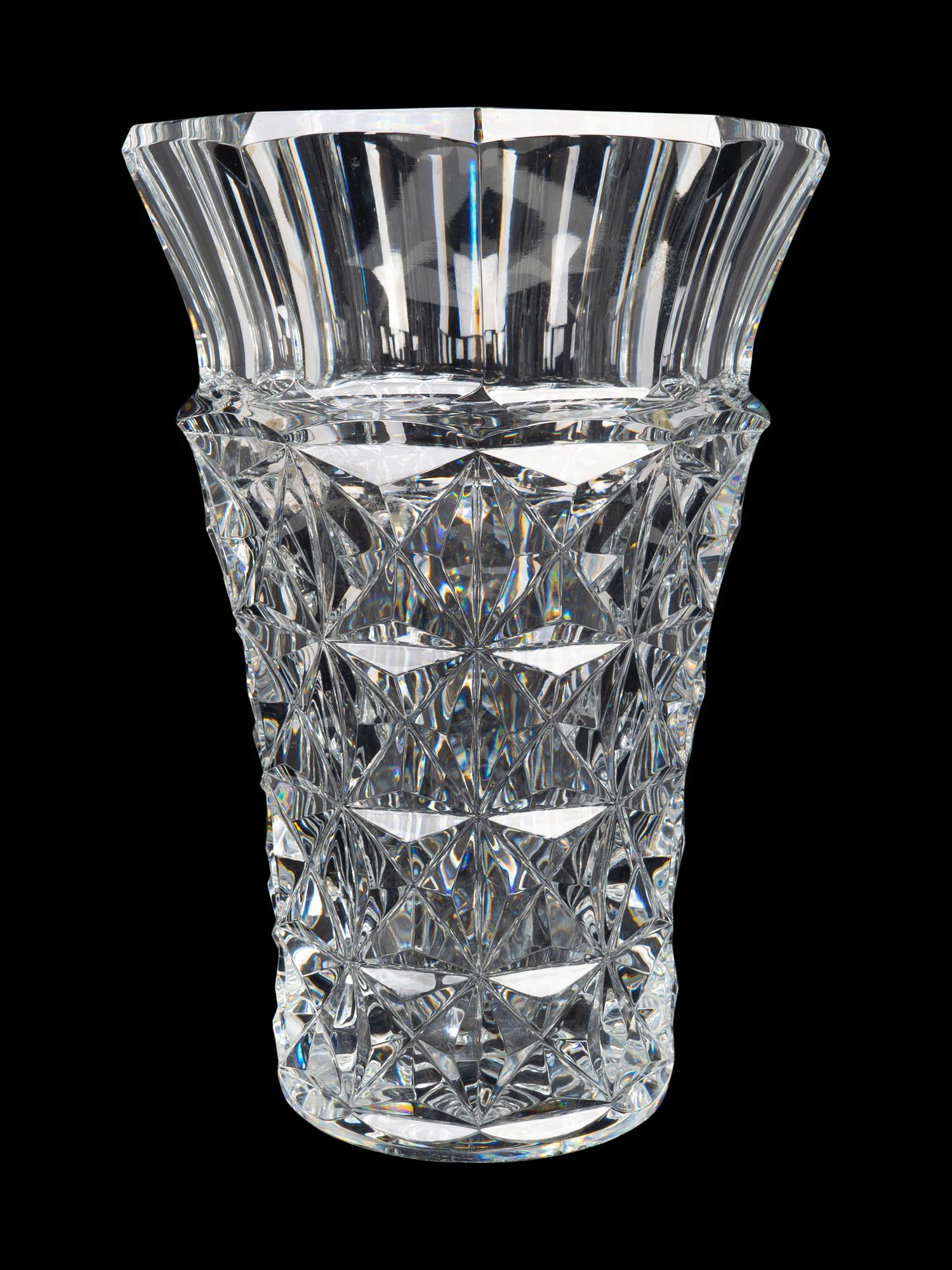 A Baccarat Glass Large Vase — 20TH CENTURY
