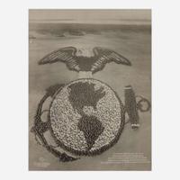 [Americana] Mole, Arthur, and John Thomas Group of 3 Militaria-Themed “Living Photographs”