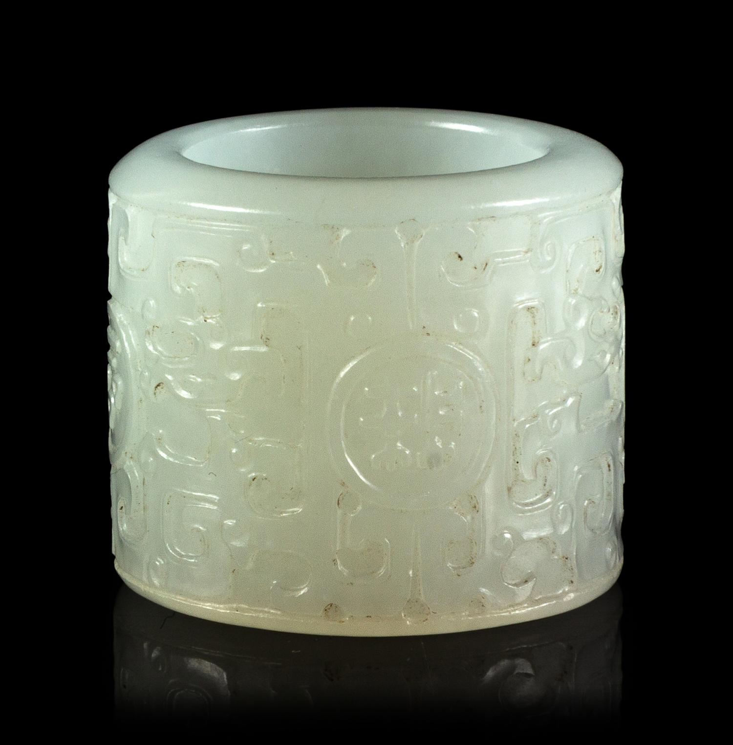 A White Jade Archer's Ring