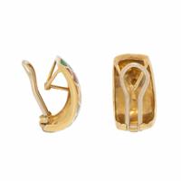 Polychrome Enamel and Yellow Gold Earrings