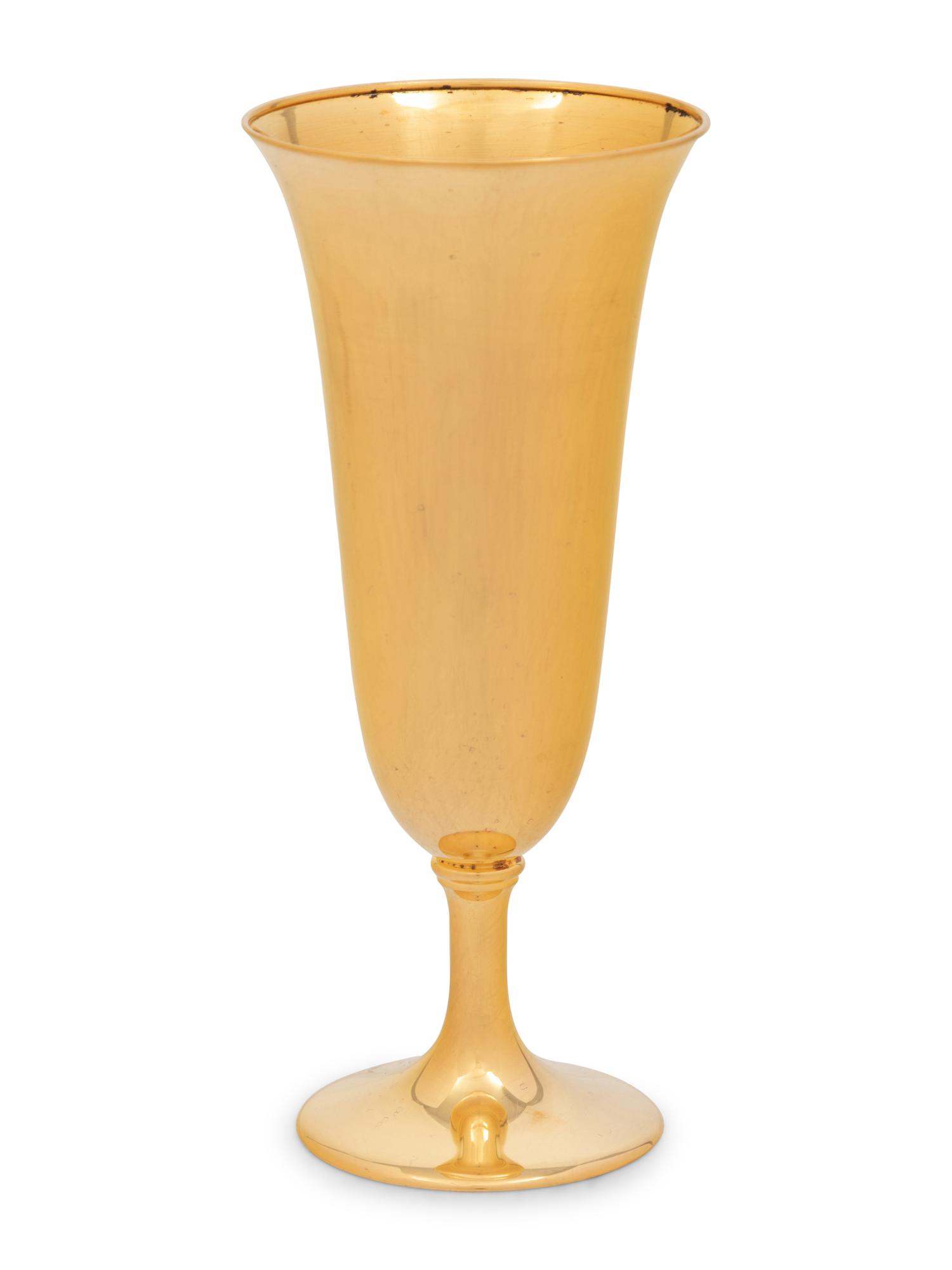 A Set of Twelve American Silver-Gilt Cups