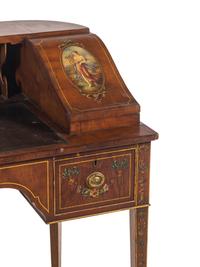 An Edwardian Painted Mahogany Carlton House Desk
