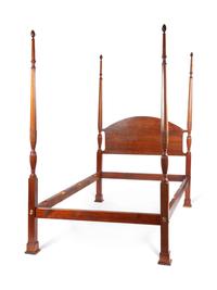 A Four-Poster Mahogany Sheraton Rice Bed — LATE 18TH CENTURY