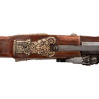 Contemporary Flintlock Rifle in the Style of an Elizabethan Carbine by John B. Derrick (American, b.1936)