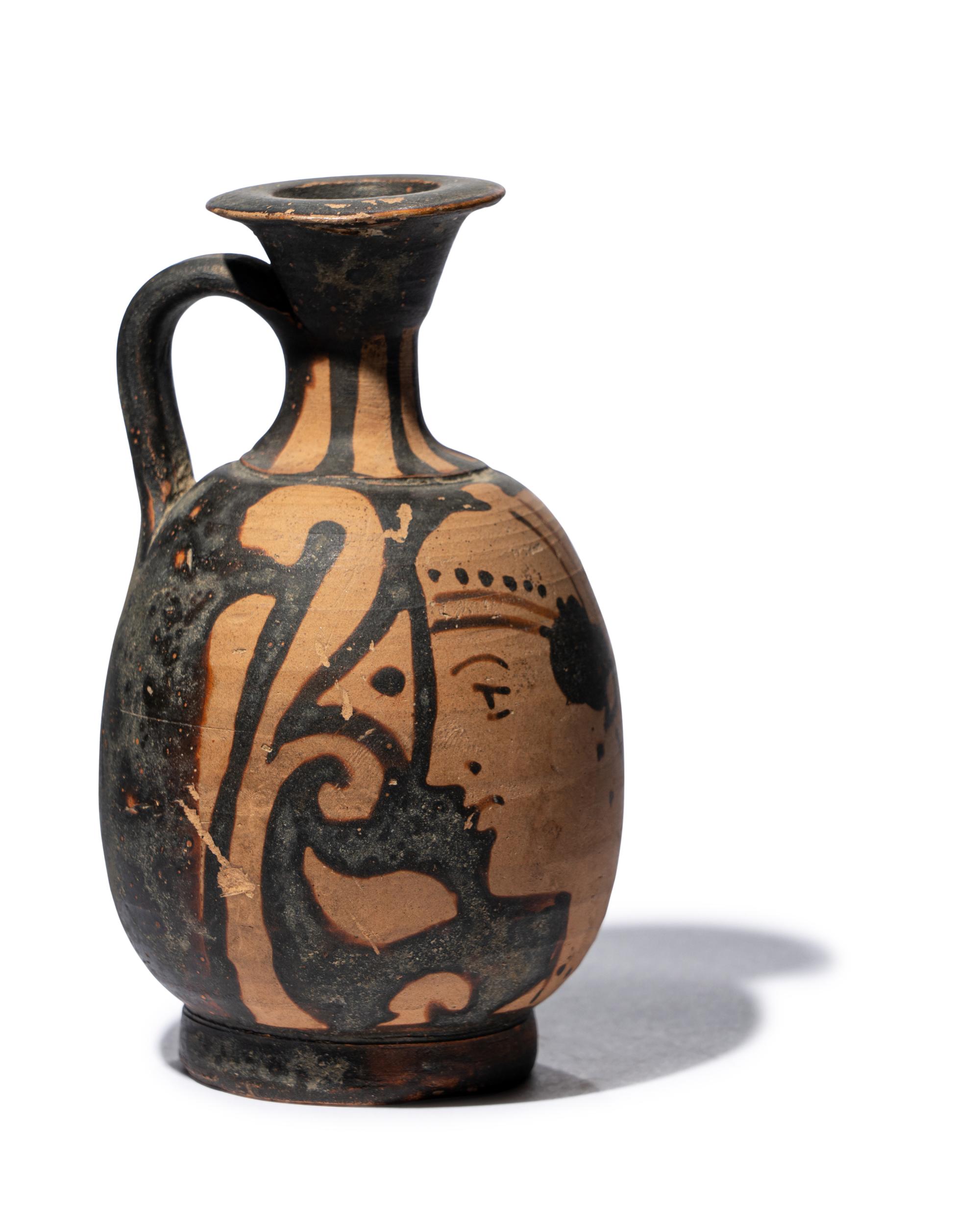 A Campanian Red-Figured Squat Lekythos
