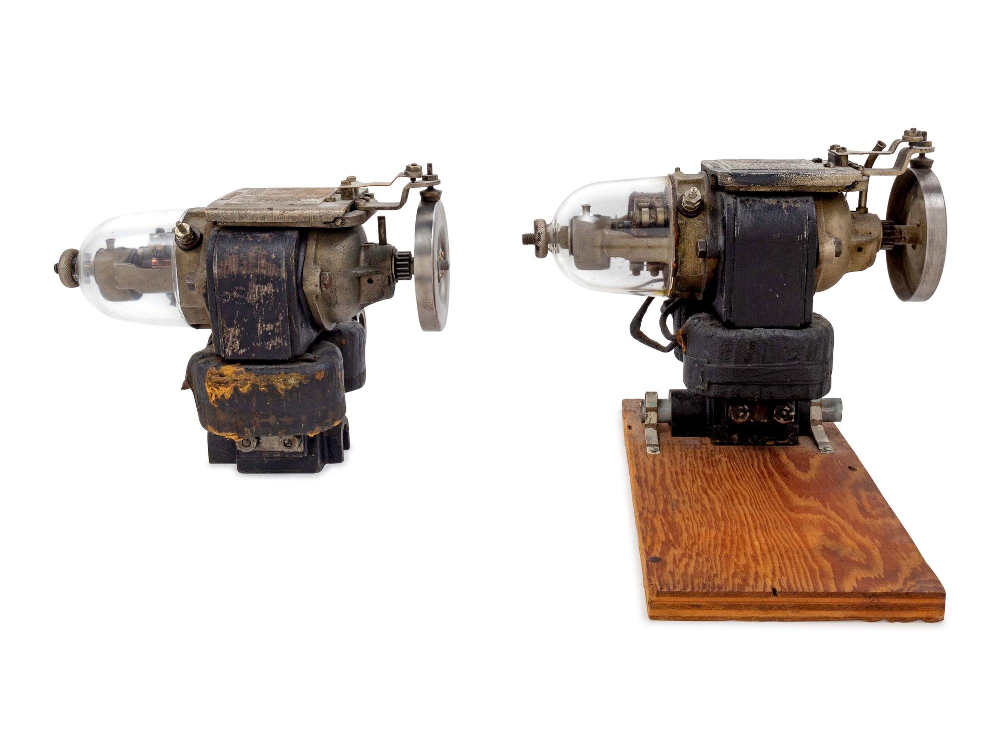 Two Union Switch and Signal Company Electric Semaphore Signal Motors — Early 20th Century