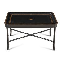 A Maitland-Smith Gilt Tooled Leather Tray Table