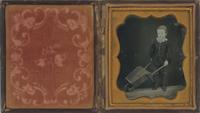 [Daguerreotype] Boy with Wheelbarrow
