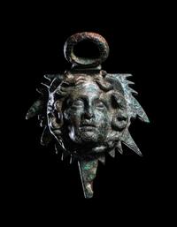 A Hellenistic Bronze Medusa Applique