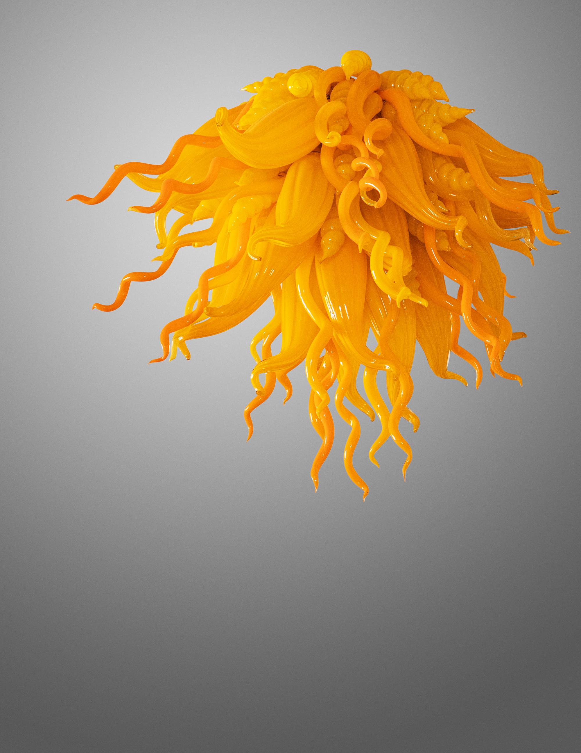 Yellow-Orange Hornet Chandelier, c. 1997