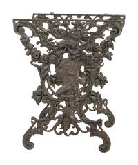 A Wrought Iron and Marble Top George Washington Garden Table