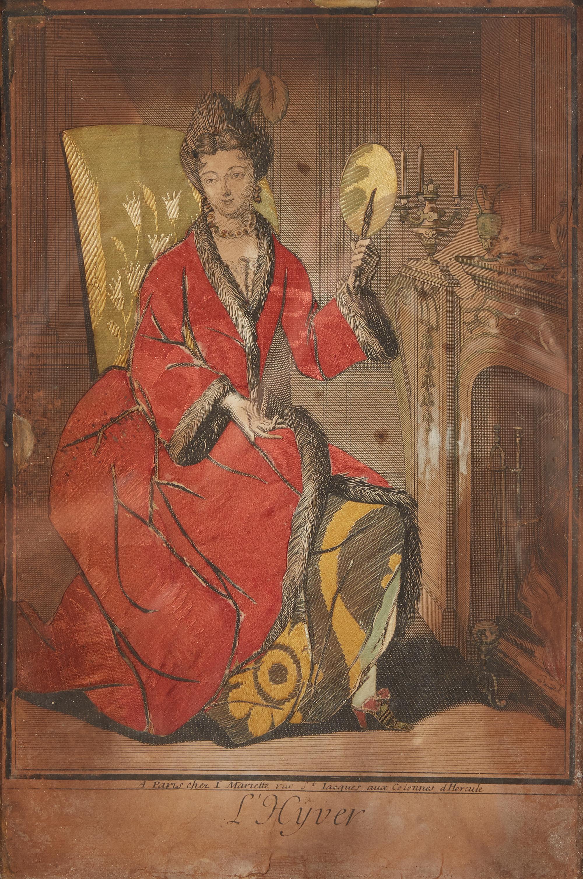 A collection of seven English and French portraits, 18th century