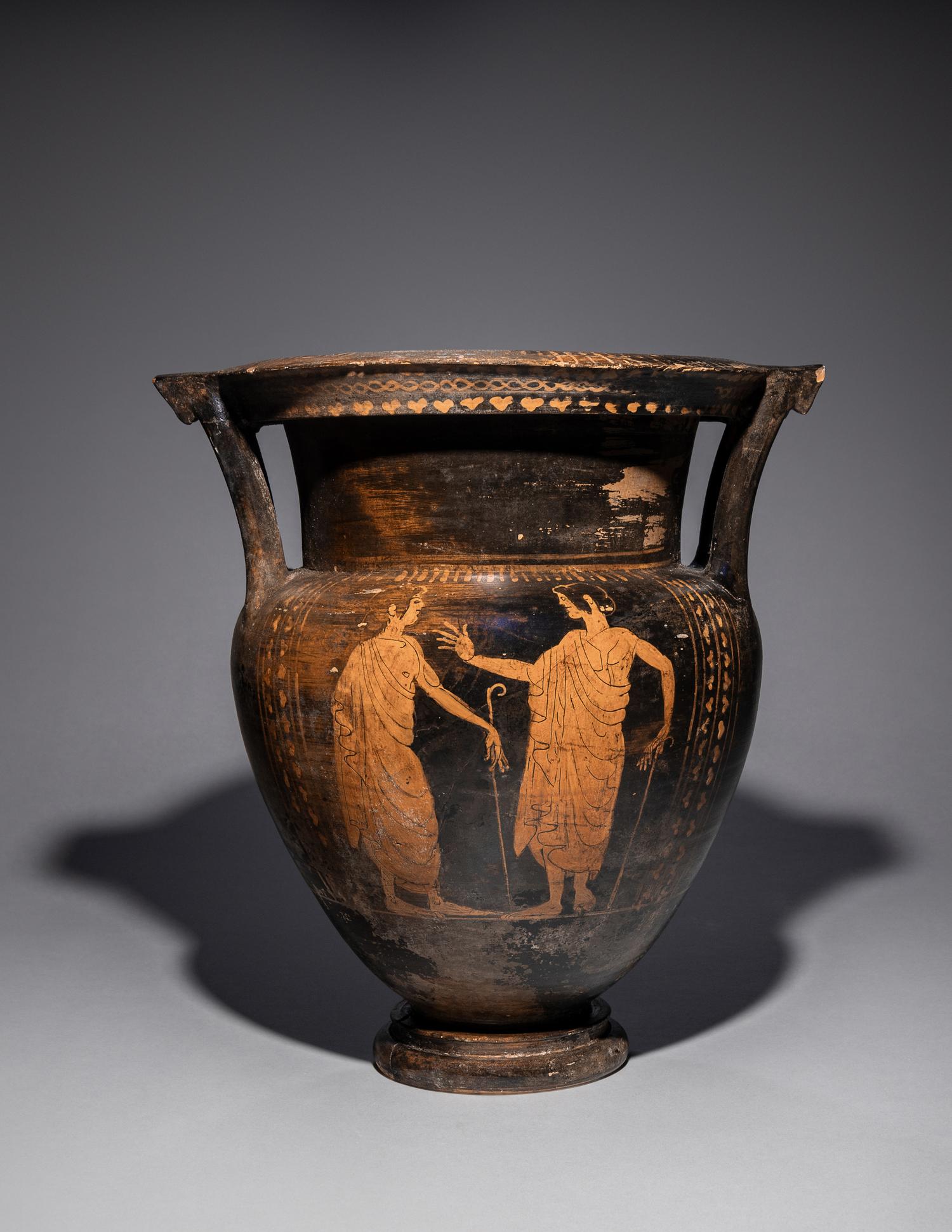 An Etruscan Red-Figured Column Krater