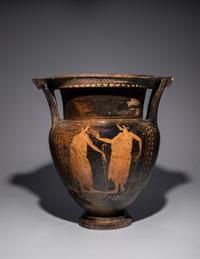 An Etruscan Red-Figured Column Krater