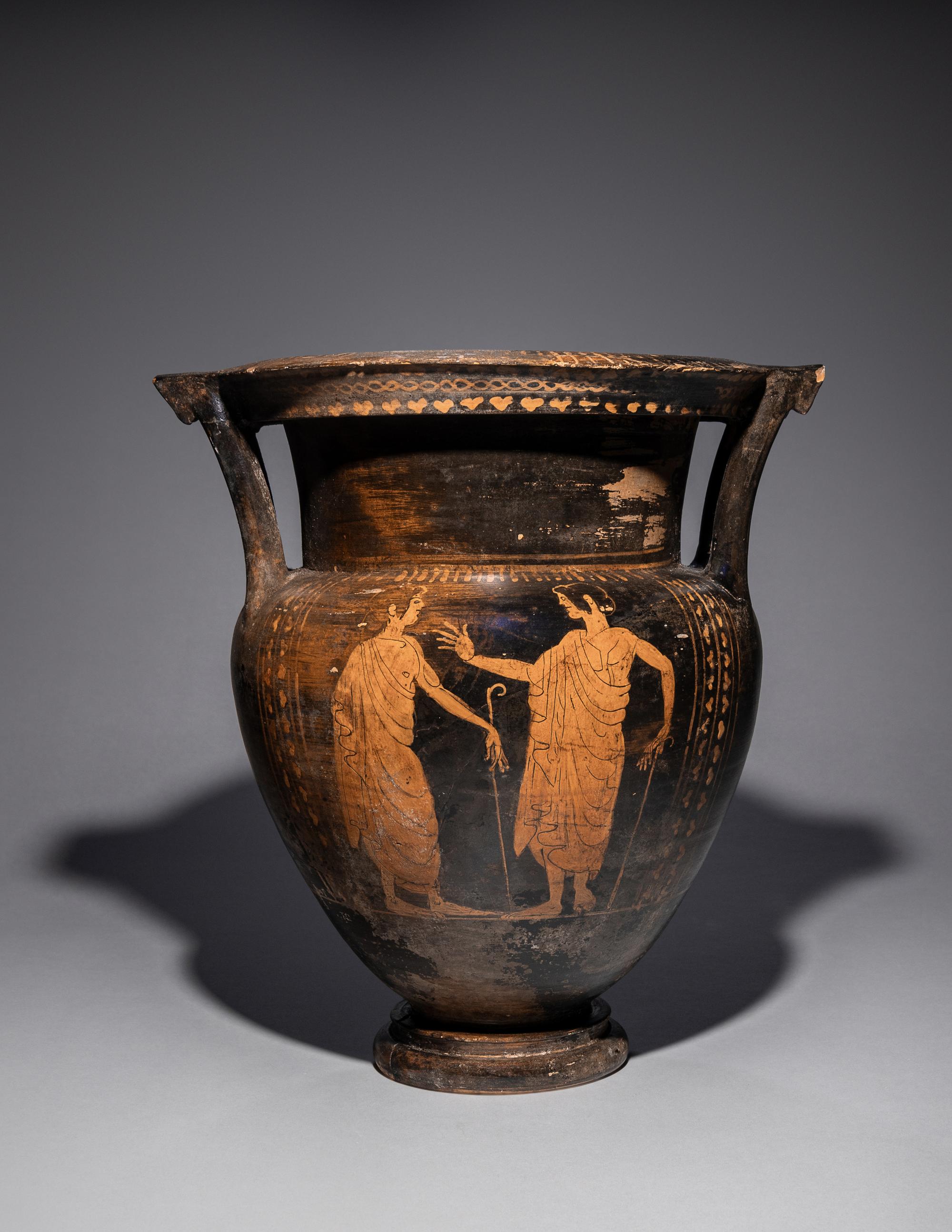 An Etruscan Red-Figured Column Krater
