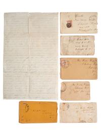 [CIVIL WAR]. Letters of Lewis Moore, Co. B, 1st Pennsylvania Cavalry.