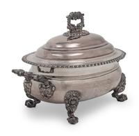 An English Silver-Plate Soup Tureen