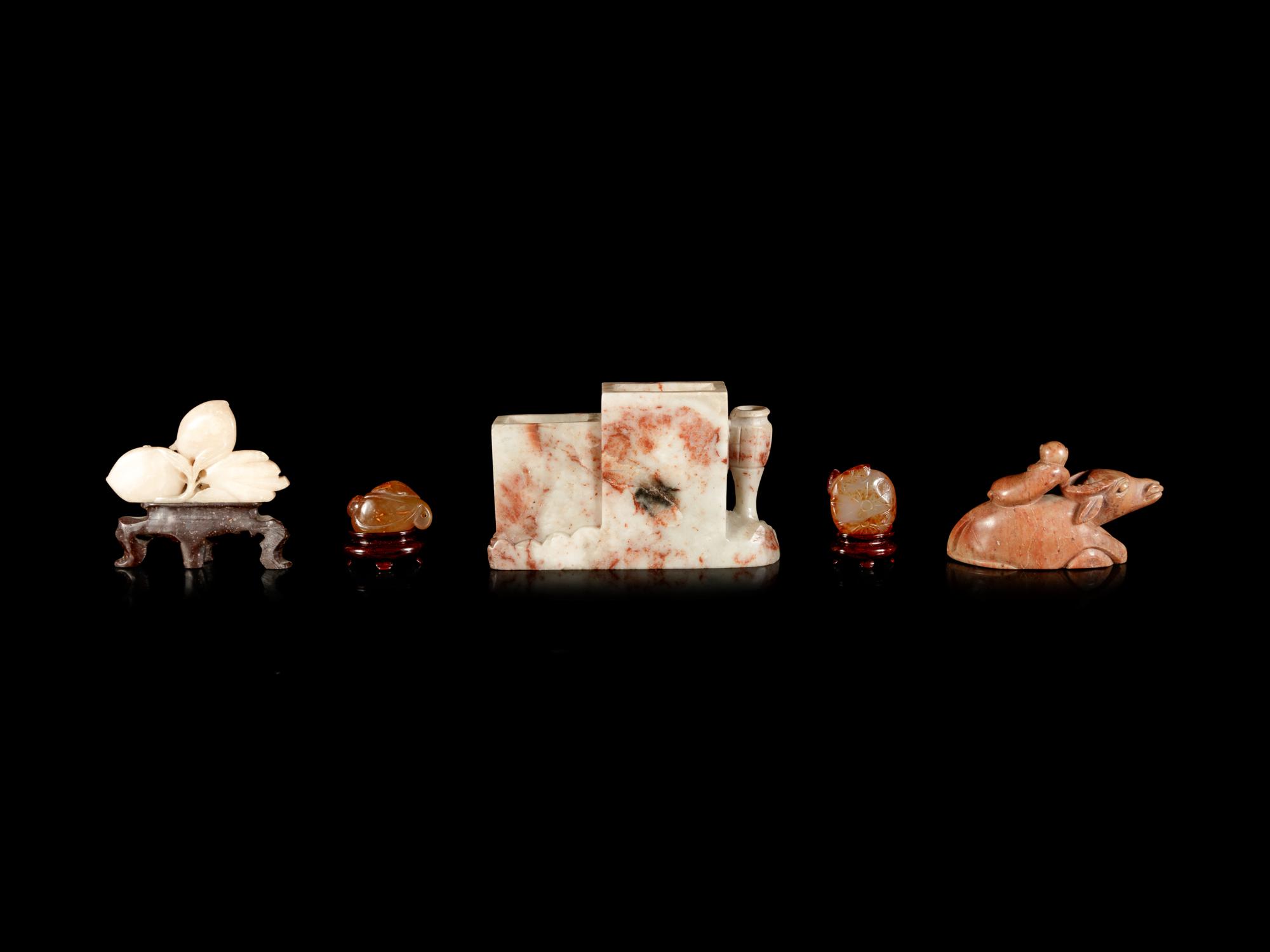 Five Chinese Carved Stone Articles