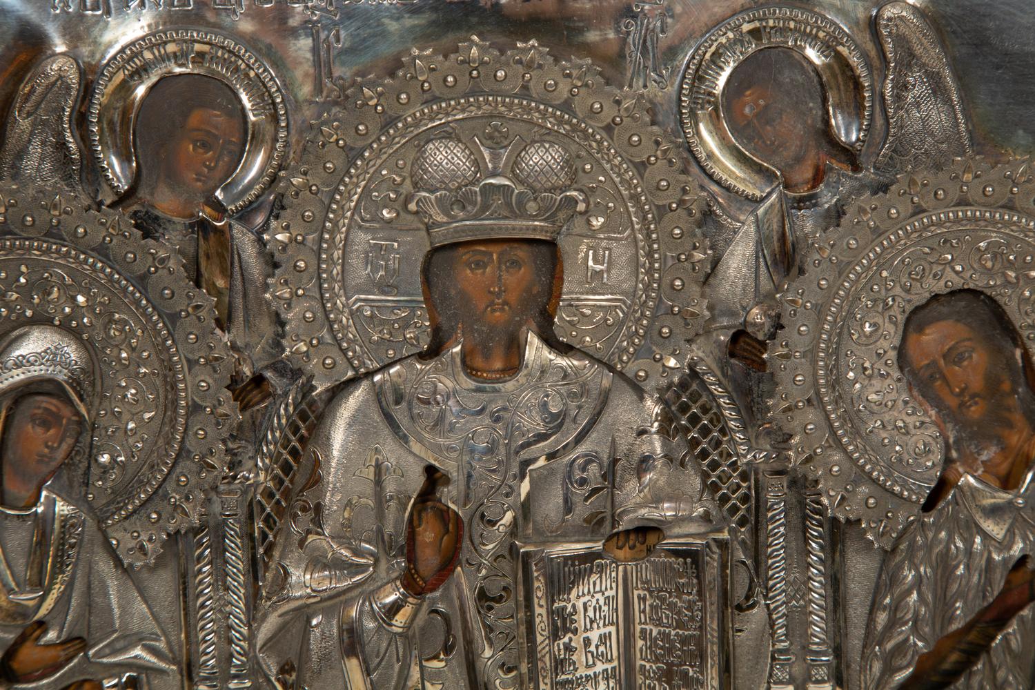 A Russian Silver Oklad Icon
