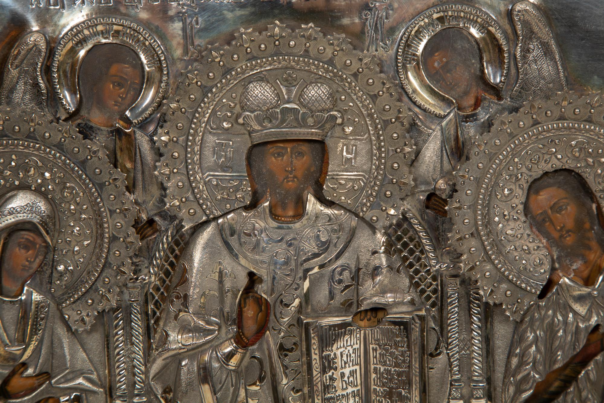 A Russian Silver Oklad Icon