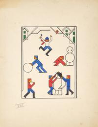 Loeber, Lou. Group of 14 Original Illustrations for "Gouden Vlinders"