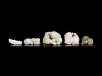 Five Chinese Jade Carvings of Animals