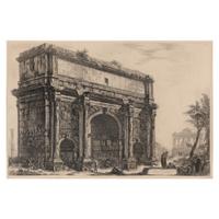 A pair of Veduta dell'Arco di Constantino; Veduta dell'Arco di Settimio Severo, from Vedute di Roma 2