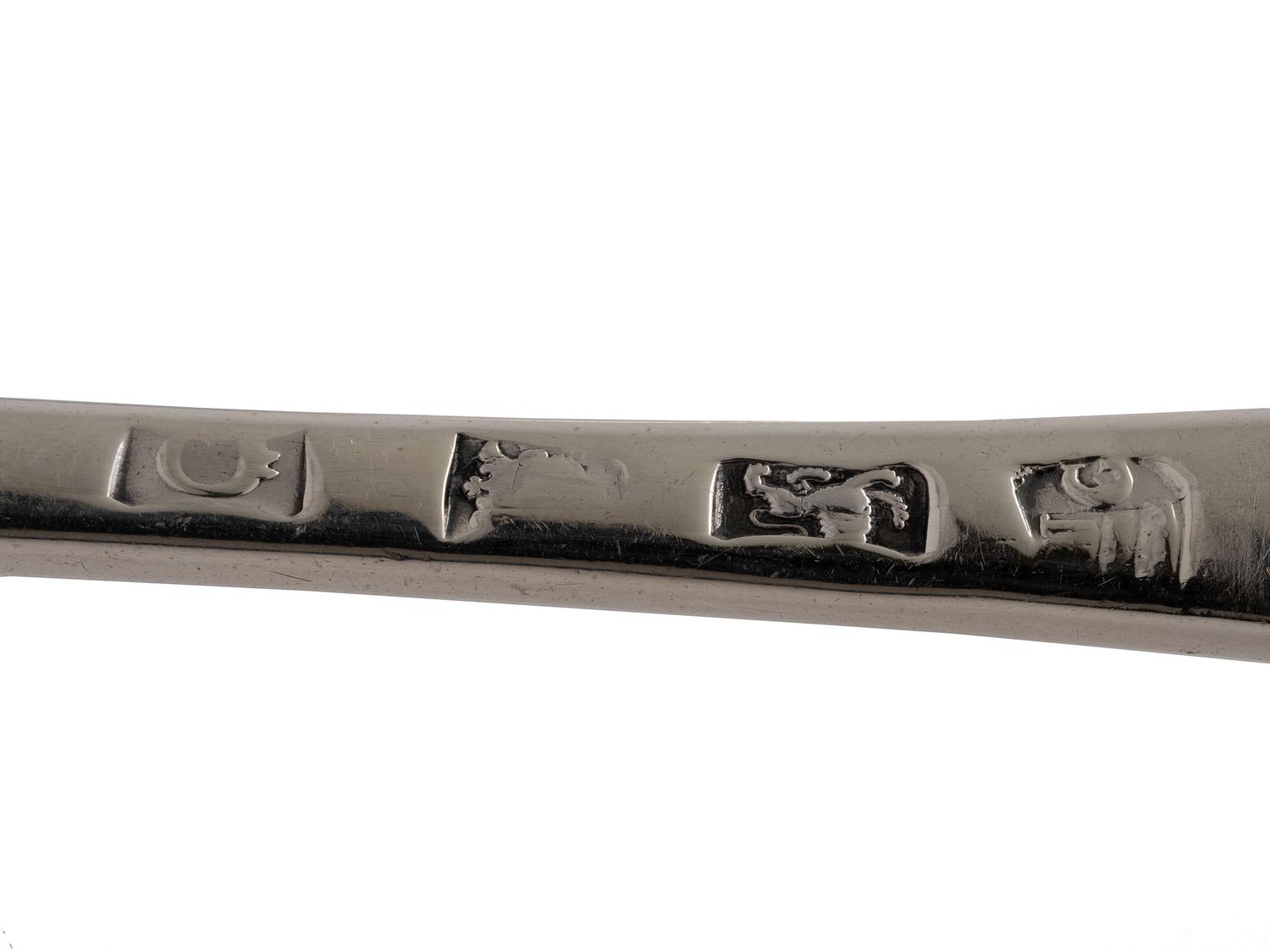 Three Georgian Silver Serving Spoons